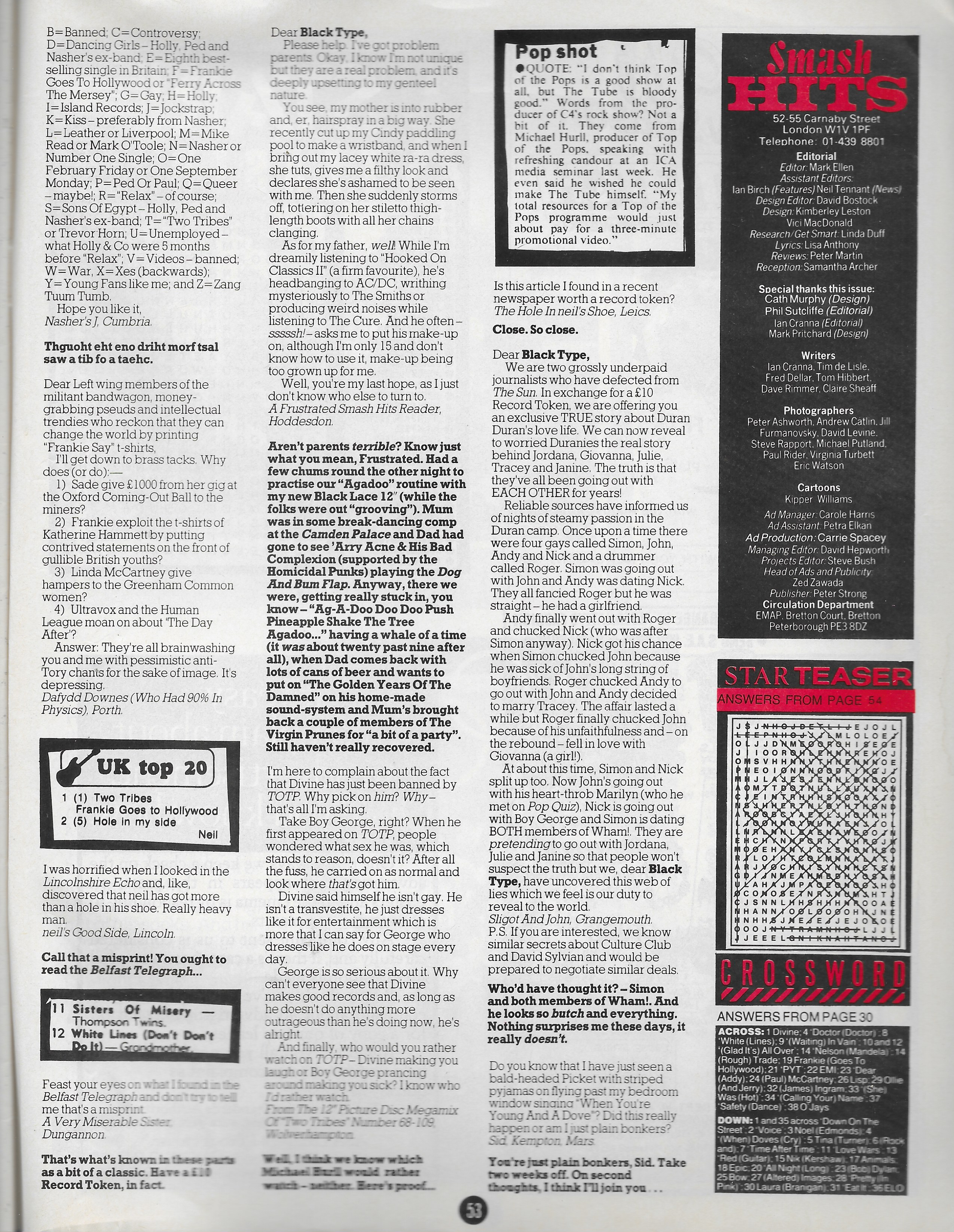 Smash hits, United Kingdom